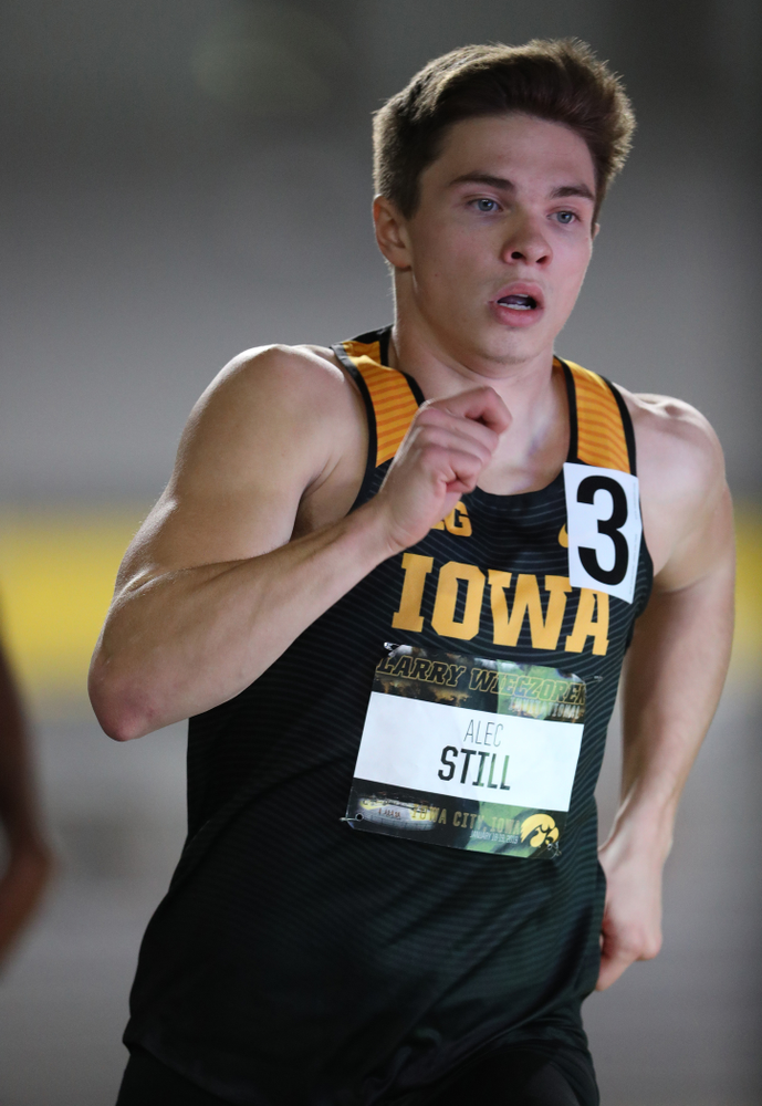 Iowa's Alec Still runs the 600 meter premier during the 2019 Larry Wieczorek Invitational Friday, January 18, 2019 at the Hawkeye Tennis and Recreation Center. (Brian Ray/hawkeyesports.com)