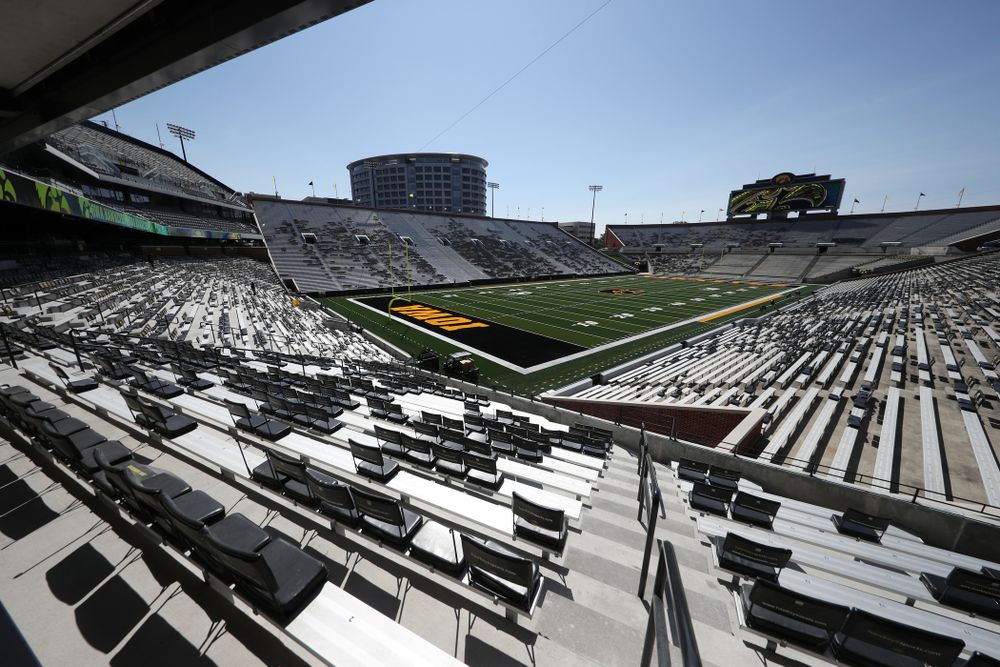 The view from the new north end zone of Kinnick Stadium Friday, August 9, 2019. (Brian Ray/hawkeyesports.com)