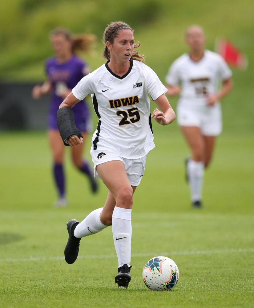 Iowa Hawkeyes midfielder Josie Durr (25) during a 6-1 win over Northern Iowa Sunday, August 25, 2019 at the Iowa Soccer Complex. (Brian Ray/hawkeyesports.com)