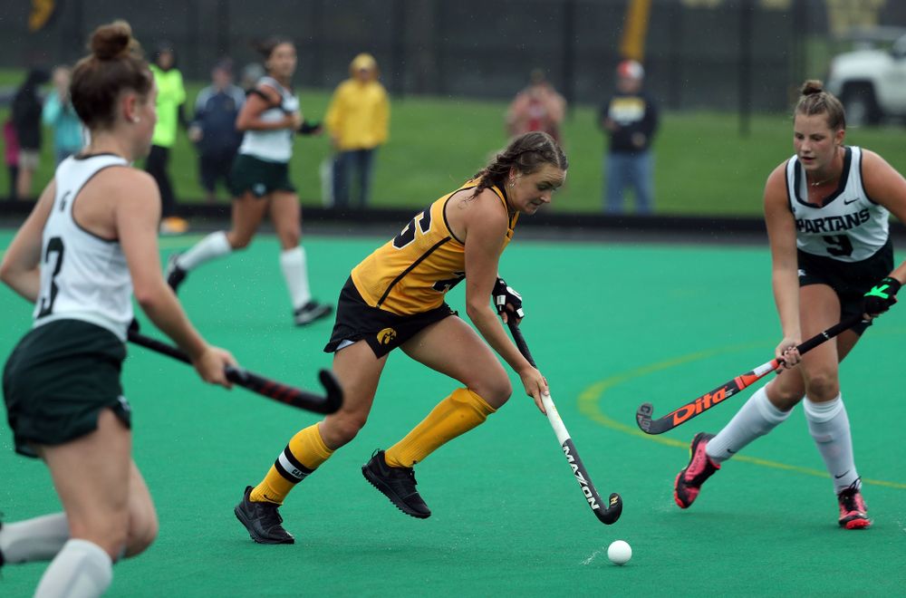Iowa Hawkeyes forward Maddy Murphy (26) against the Michigan State Spartans Sunday, September 29, 2019 at Grant Field. (Brian Ray/hawkeyesports.com)
