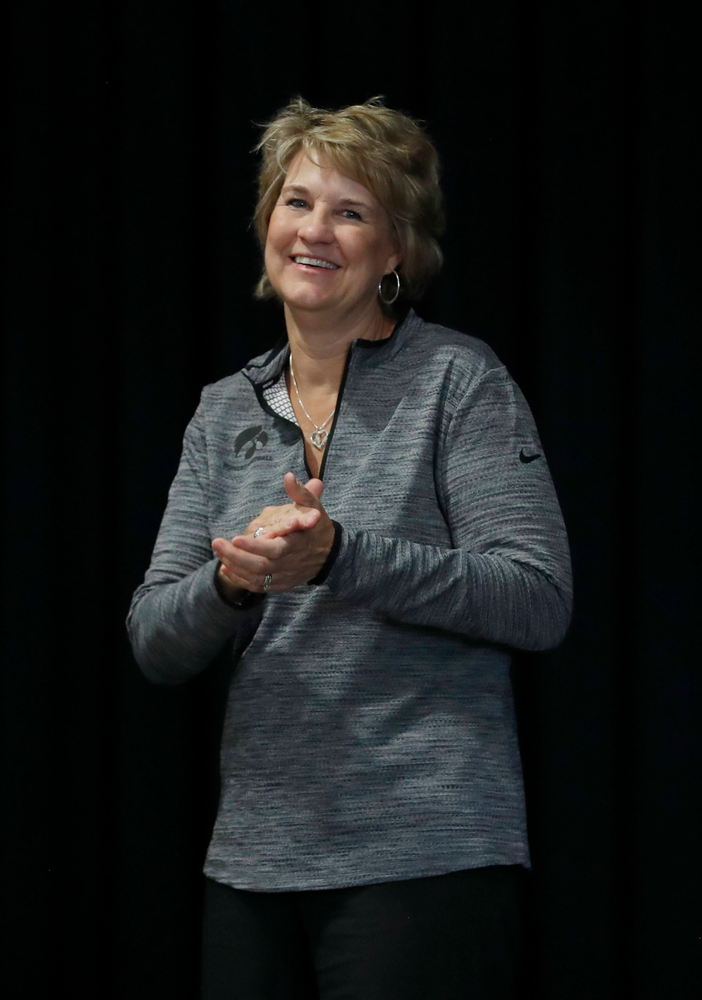 Lisa Bluder -- Hawkeye Fan Event at the Quad-Cities Waterfront Convention Center in Bettendorf, Iowa, on May 15, 2019.