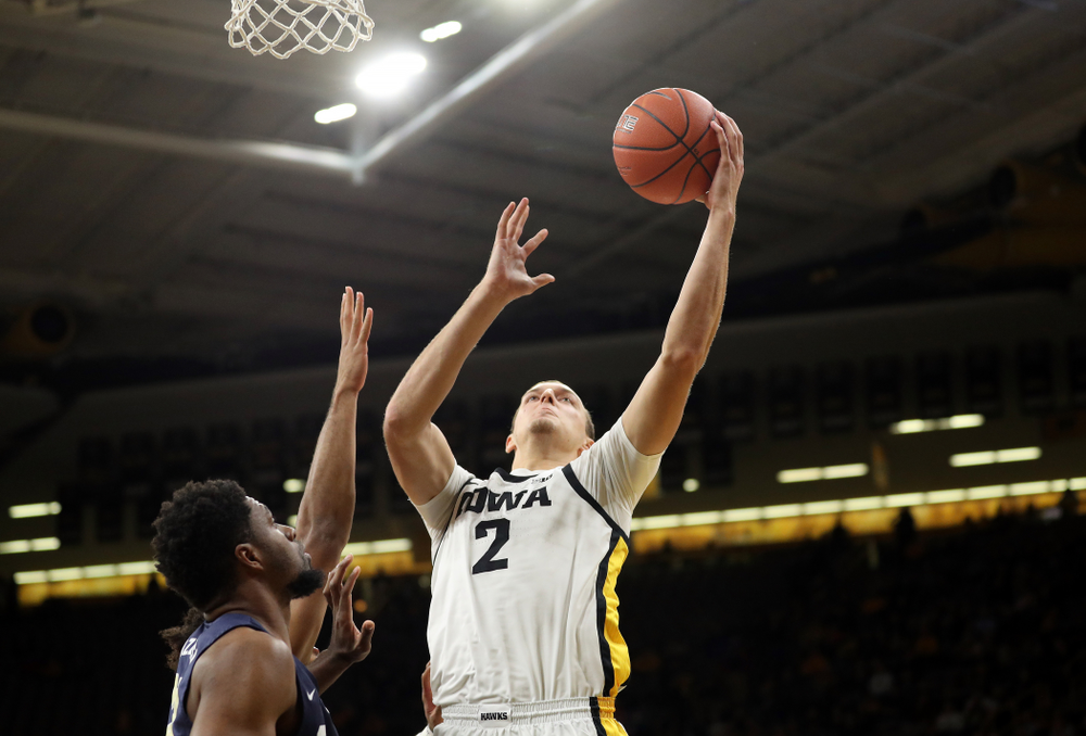 Iowa Hawkeyes forward Jack Nunge (2) against Oral Roberts Friday, November 15, 2019 at Carver-Hawkeye Arena. (Brian Ray/hawkeyesports.com)