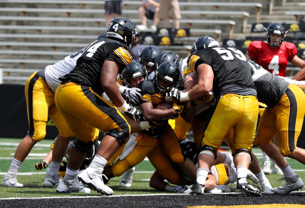 Iowa Hawkeyes running back Ivory Kelly-Martin (21) during Kids Day Saturday, August 11, 2018 at Kinnick Stadium. (Brian Ray/hawkeyesports.com)