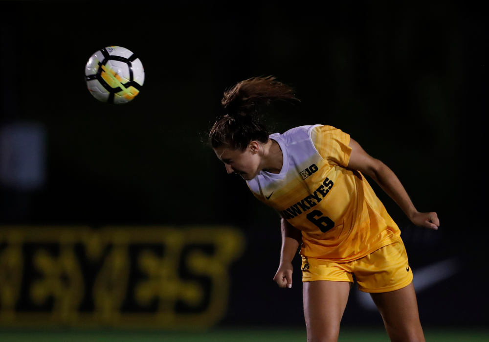 Iowa Hawkeyes Isabella Blackman (6) against the Missouri Tigers Friday, August 17, 2018 at the Iowa Soccer Complex. (Brian Ray/hawkeyesports.com)