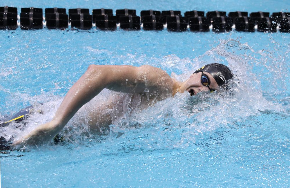 Iowa's Aleksey Tarasenko competes in the 200-yard freestyle on the third day at the 2019 Big Ten Swimming and Diving Championships Thursday, February 28, 2019 at the Campus Wellness and Recreation Center. (Brian Ray/hawkeyesports.com)