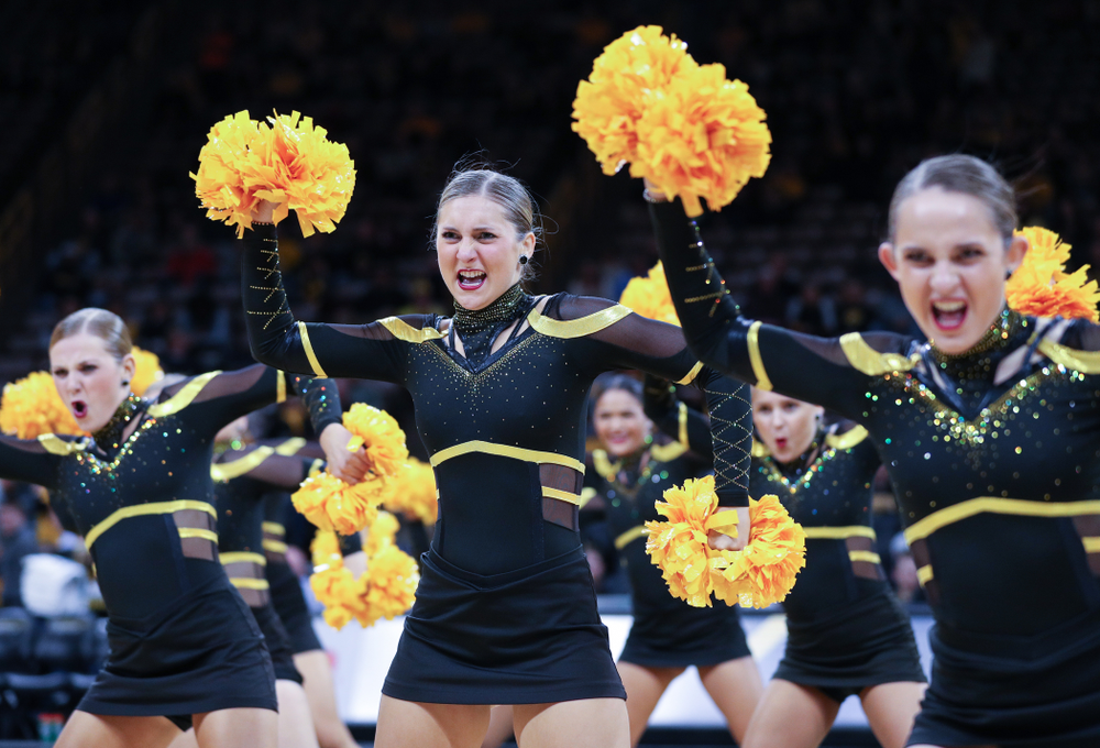 The Iowa Dance Team performs at halftime of the Iowa Hawkeyes game against North Florida Thursday, November 21, 2019 at Carver-Hawkeye Arena. (Brian Ray/hawkeyesports.com)