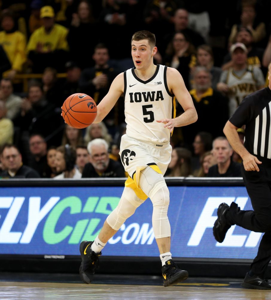 Iowa Hawkeyes guard CJ Fredrick (5) against Penn State Saturday, February 29, 2020 at Carver-Hawkeye Arena. (Brian Ray/hawkeyesports.com)