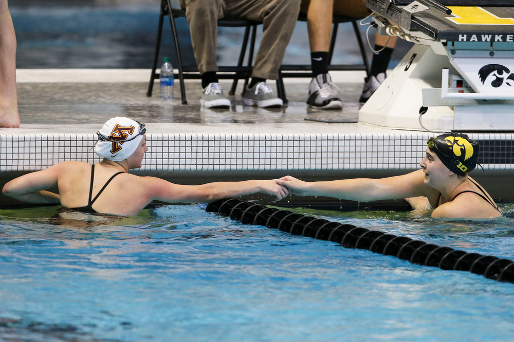 Iowa’s Maddie Ziegert during Iowa swim and dive vs Minnesota on Saturday, October 26, 2019 at the Campus Wellness and Recreation Center. (Lily Smith/hawkeyesports.com)