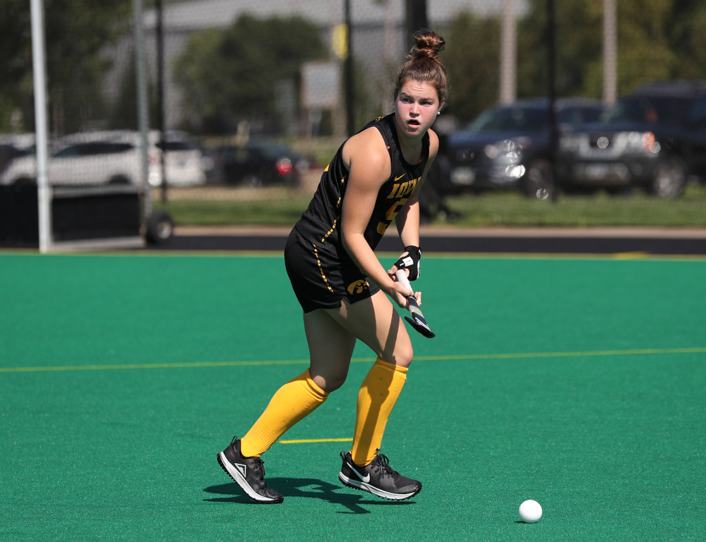 Iowa Hawkeyes Meghan Conroy (5) during the teamÕs annual media day Friday, August 23, 2019 at Grant Field. (Brian Ray/hawkeyesports.com)