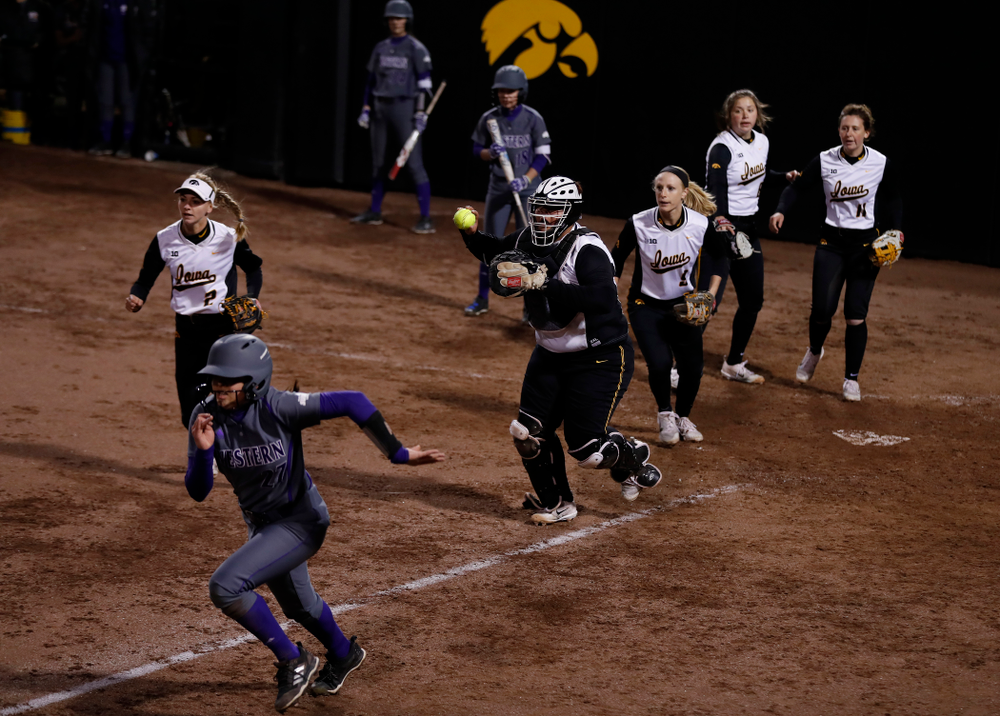 Iowa Hawkeyes catcher Devin Cantu (13) against Western Illinois Tuesday, April 17, 2018 at Bob Pearl Field. (Brian Ray/hawkeyesports.com)