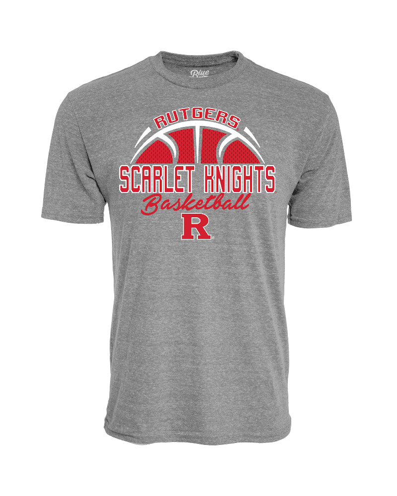 Rutgers Scarlet Knights Men S Tri Blend Short Sleeve Basketball T