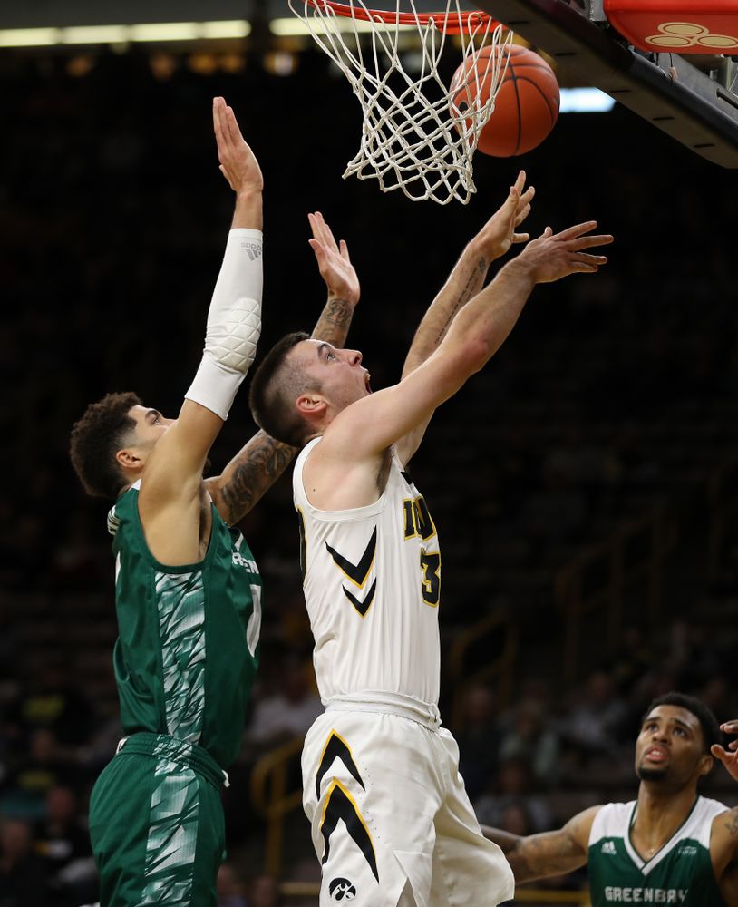 Iowa Hawkeyes guard Connor McCaffery (30) against UW Green Bay Sunday, November 11, 2018 at Carver-Hawkeye Arena. (Brian Ray/hawkeyesports.com)