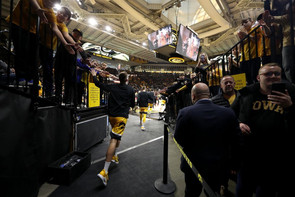 The Iowa Hawkeyes against the Nebraska Cornhuskers Saturday, February 8, 2020 at Carver-Hawkeye Arena. (Brian Ray/hawkeyesports.com)