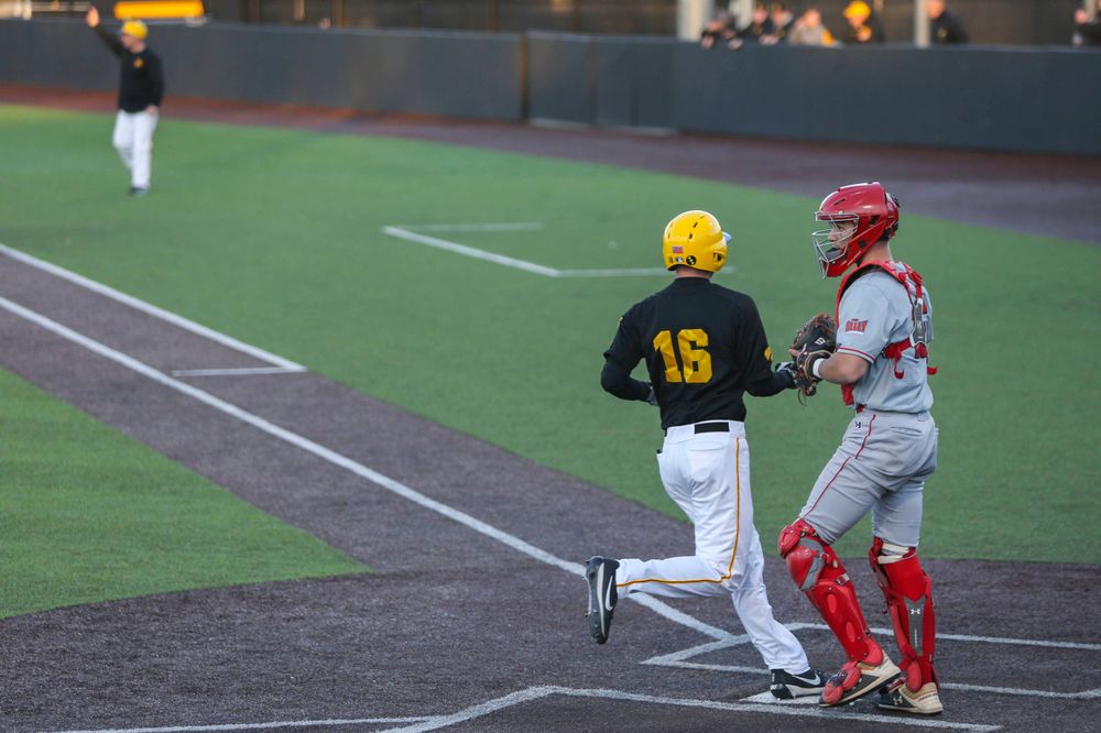 Iowa infielder Tanner Wetrich at the game vs. Bradley on Tuesday, March 26, 2019 at (place). (Lily Smith/hawkeyesports.com)