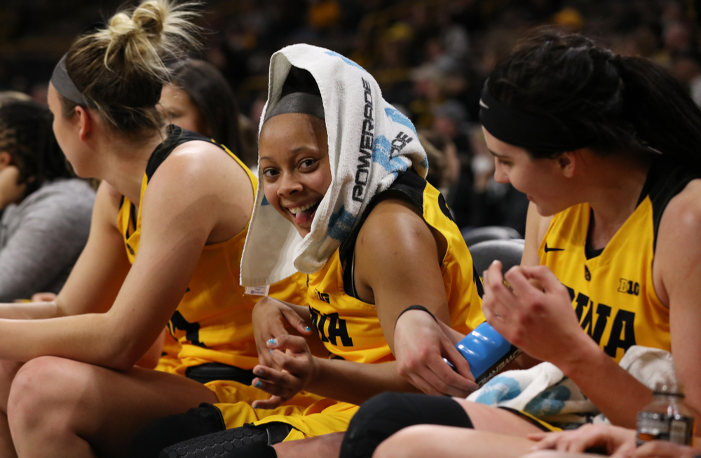 Iowa Hawkeyes guard Tania Davis (11) against the Michigan State Spartans Thursday, February 7, 2019 at Carver-Hawkeye Arena. (Brian Ray/hawkeyesports.com)