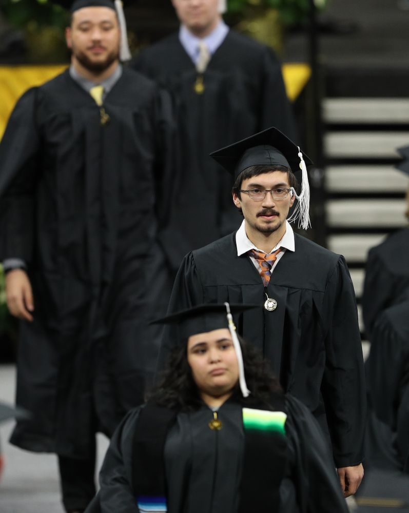 Iowa Football's Miguel Recinos during the Fall Commencement Ceremony Saturday, December 15, 2018 at Carver-Hawkeye Arena. (Brian Ray/hawkeyesports.com)