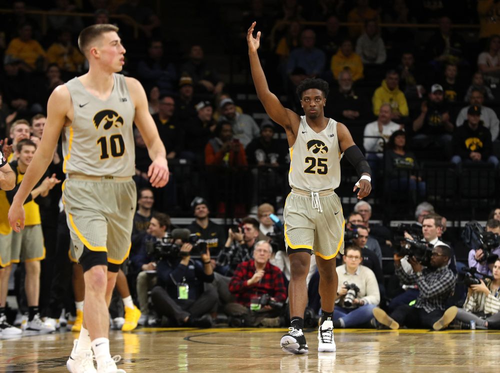 Iowa Hawkeyes forward Tyler Cook (25) against the Michigan State Spartans Thursday, January 24, 2019 at Carver-Hawkeye Arena. (Brian Ray/hawkeyesports.com)