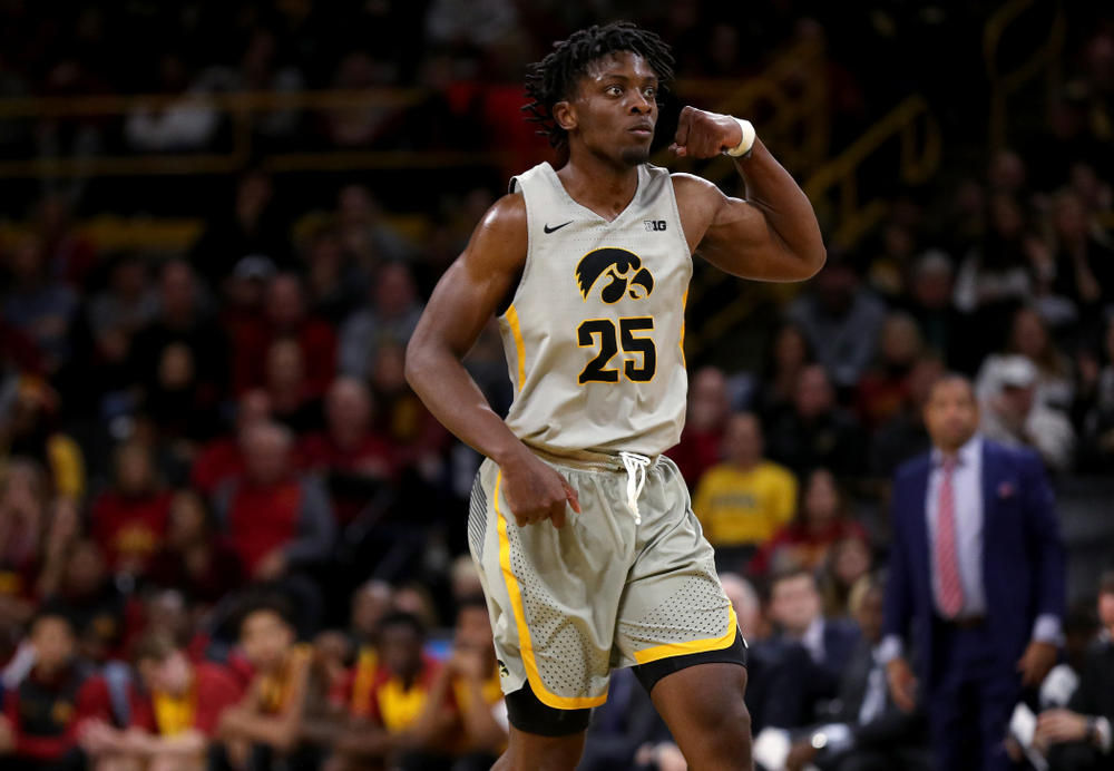 Iowa Hawkeyes forward Tyler Cook (25) against the Iowa State Cyclones in the Iowa Corn Cy-Hawk Series Thursday, December 6, 2018 at Carver-Hawkeye Arena. (Brian Ray/hawkeyesports.com)