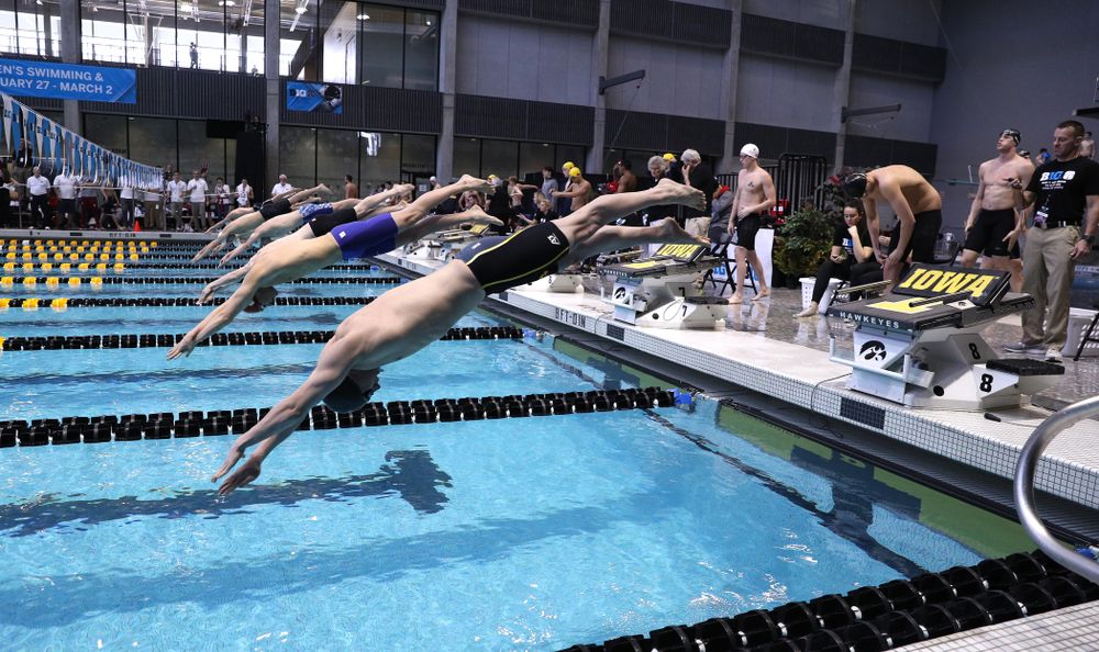 Iowa's Aleksey Tarasenko competes in the 200-yard freestyle on the third day at the 2019 Big Ten Swimming and Diving Championships Thursday, February 28, 2019 at the Campus Wellness and Recreation Center. (Brian Ray/hawkeyesports.com)