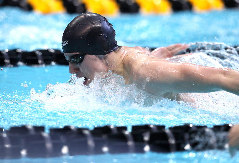 Iowa's Dolan Craine competes in the 400-yard IM on the third day at the 2019 Big Ten Swimming and Diving Championships Thursday, February 28, 2019 at the Campus Wellness and Recreation Center. (Brian Ray/hawkeyesports.com)