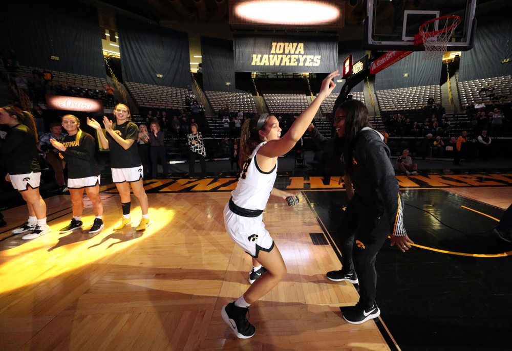 Iowa Hawkeyes guard Gabbie Marshall (24) against North Alabama Thursday, November 14, 2019 at Carver-Hawkeye Arena. (Brian Ray/hawkeyesports.com)