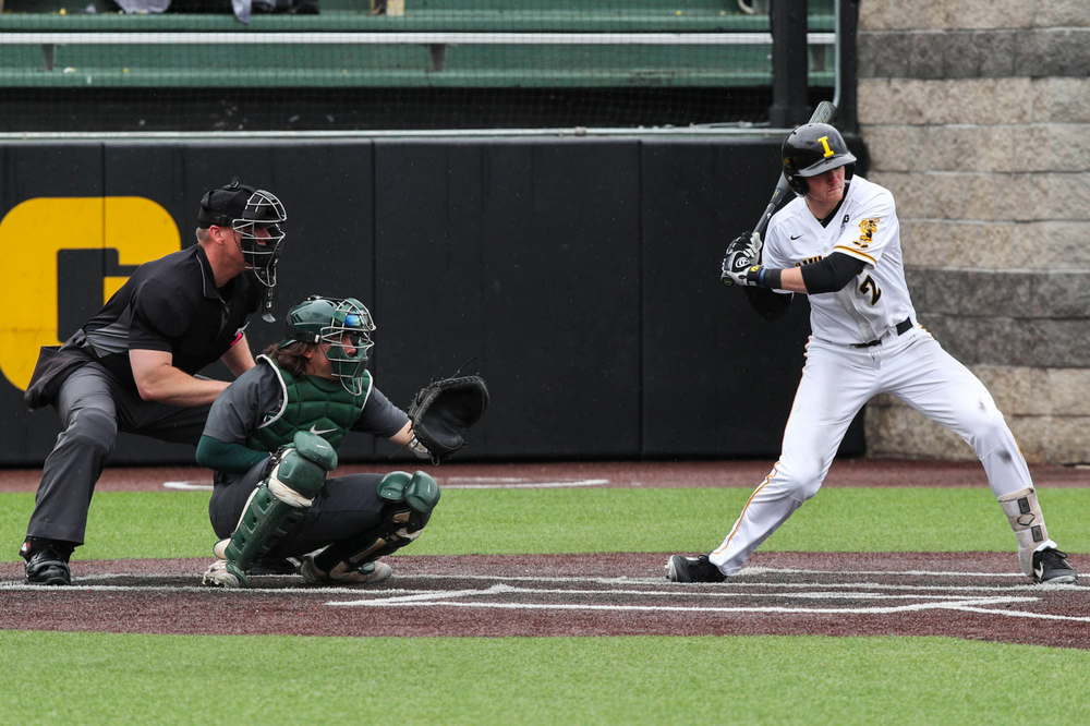 Iowa infielder Brendan Sher during baseball vs Michigan State game 3 at Duane Banks Field on Sunday, May 12, 2019. (Lily Smith/hawkeyesports.com)