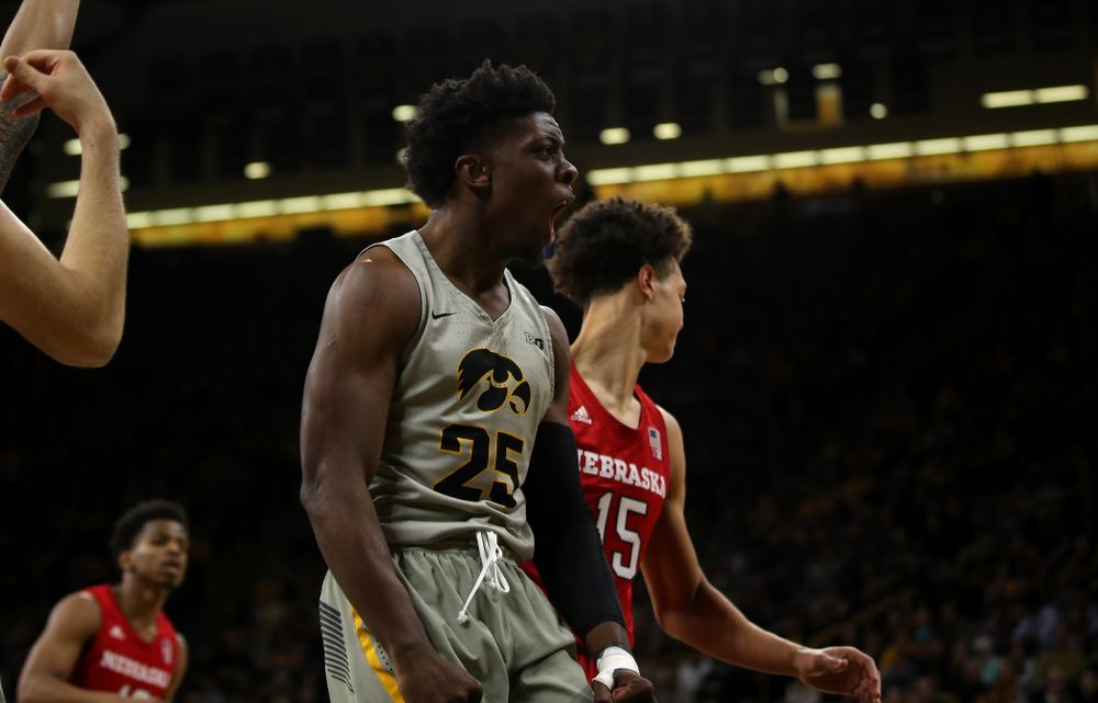 Iowa Hawkeyes forward Tyler Cook (25) against the Nebraska Cornhuskers Sunday, January 6, 2019 at Carver-Hawkeye Arena. (Brian Ray/hawkeyesports.com)