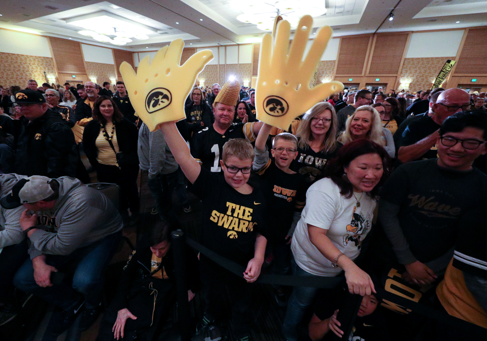 Fans during the Holiday Bowl Hawkeye Huddle Thursday, December 26, 2019 at the Hilton in downtown San Diego. (Brian Ray/hawkeyesports.com)