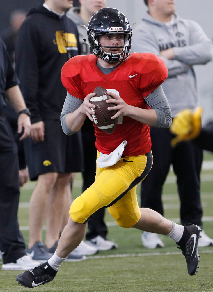 Peyton Mansell -- University of Iowa spring football practice No. 6 on March 31, 2018, in Iowa City, Iowa. (Darren Miller/hawkeyesports.com)