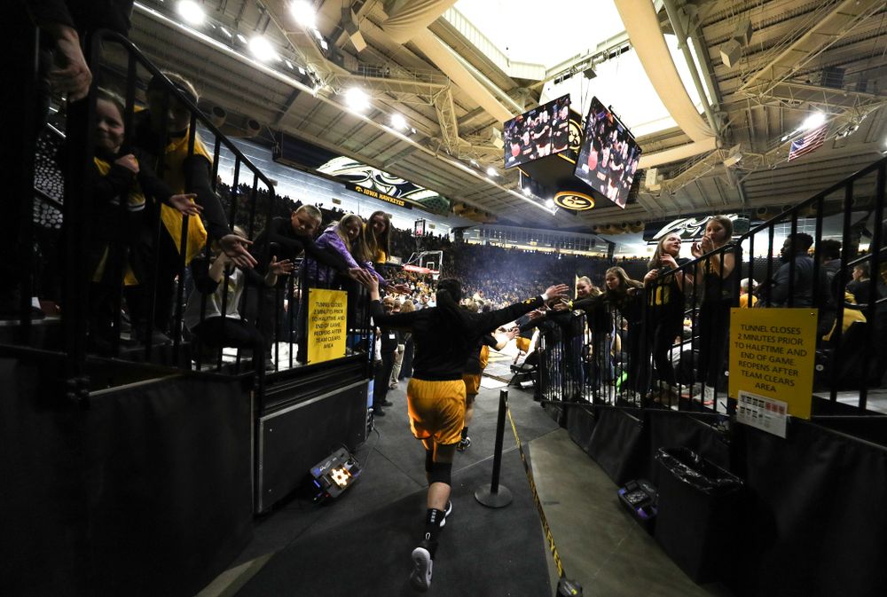 Iowa Hawkeyes forward Megan Gustafson (10) against the Northwestern Wildcats Sunday, March 3, 2019 at Carver-Hawkeye Arena. (Brian Ray/hawkeyesports.com)