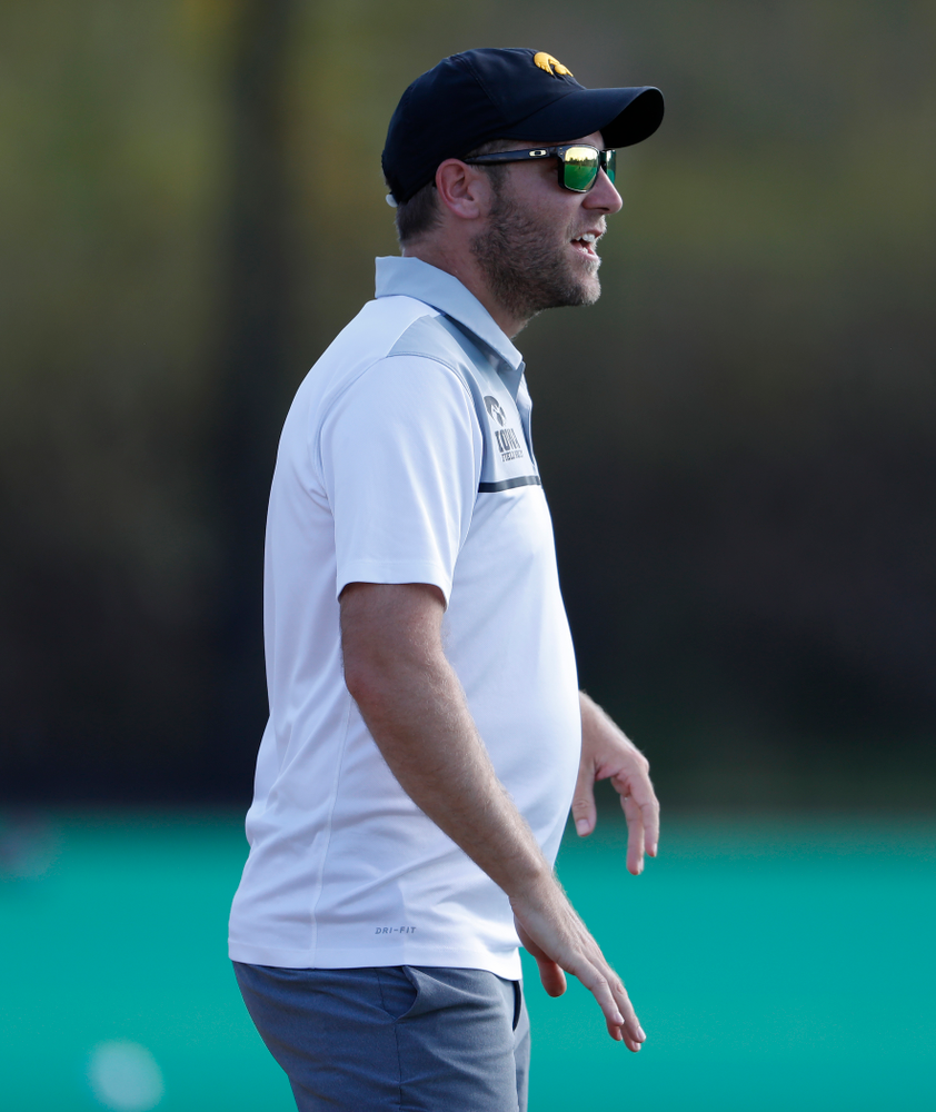 Iowa Hawkeyes assistant coach Michael Boal against the Penn Quakers Friday, September 14, 2018 at Grant Field. (Brian Ray/hawkeyesports.com)