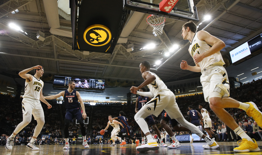 Iowa Hawkeyes guard Connor McCaffery (30) against the Illinois Fighting Illini Sunday, January 20, 2019 at Carver-Hawkeye Arena. (Brian Ray/hawkeyesports.com)