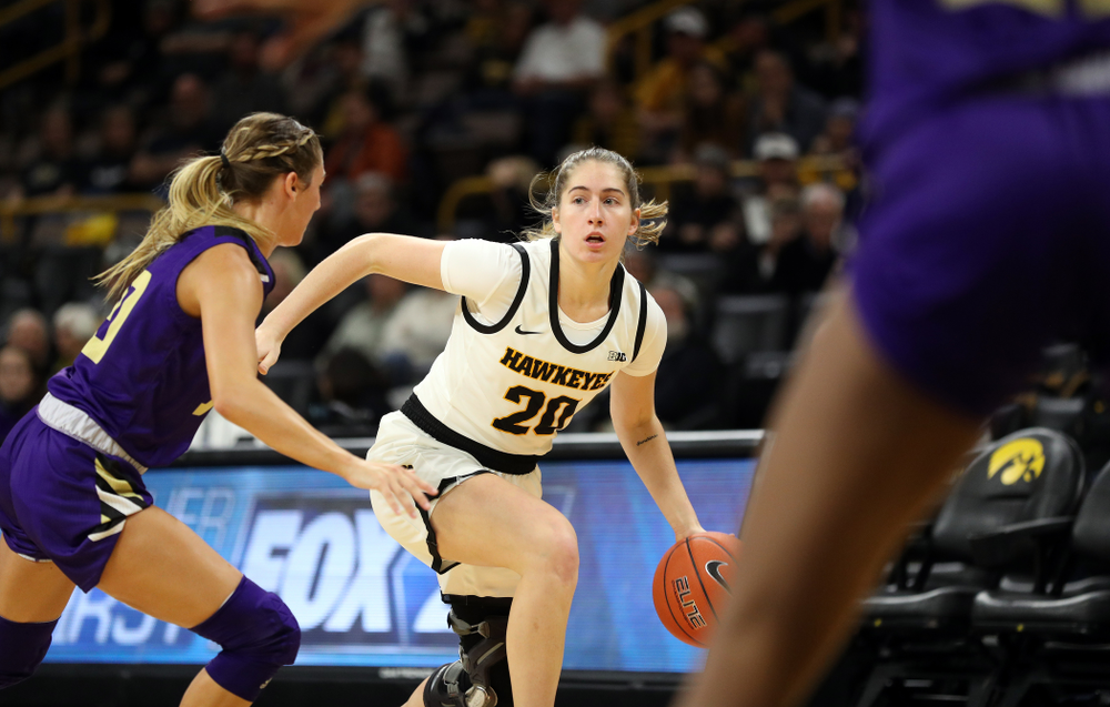 Iowa Hawkeyes guard Kate Martin (20) against North Alabama Thursday, November 14, 2019 at Carver-Hawkeye Arena. (Brian Ray/hawkeyesports.com)