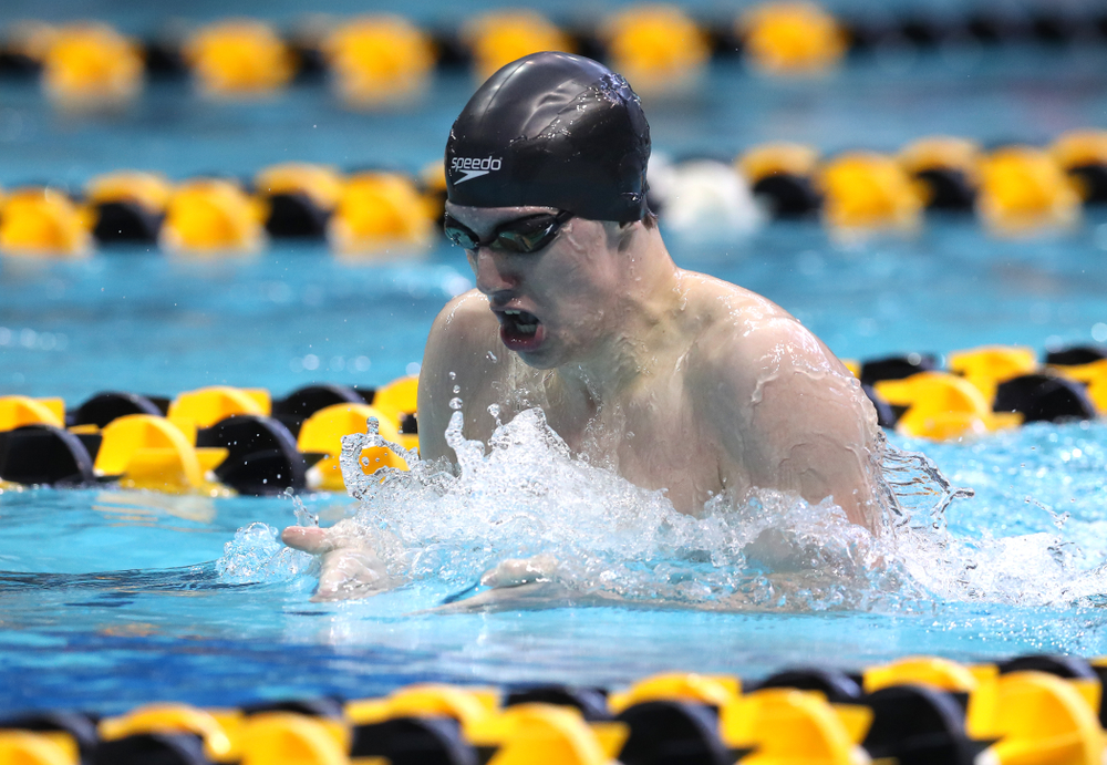 Iowa's Dolan Craine competes in the 400-yard IM on the third day at the 2019 Big Ten Swimming and Diving Championships Thursday, February 28, 2019 at the Campus Wellness and Recreation Center. (Brian Ray/hawkeyesports.com)