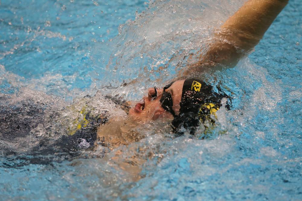 Iowa’s Georgia Clark during Iowa swim and dive vs Minnesota on Saturday, October 26, 2019 at the Campus Wellness and Recreation Center. (Lily Smith/hawkeyesports.com)