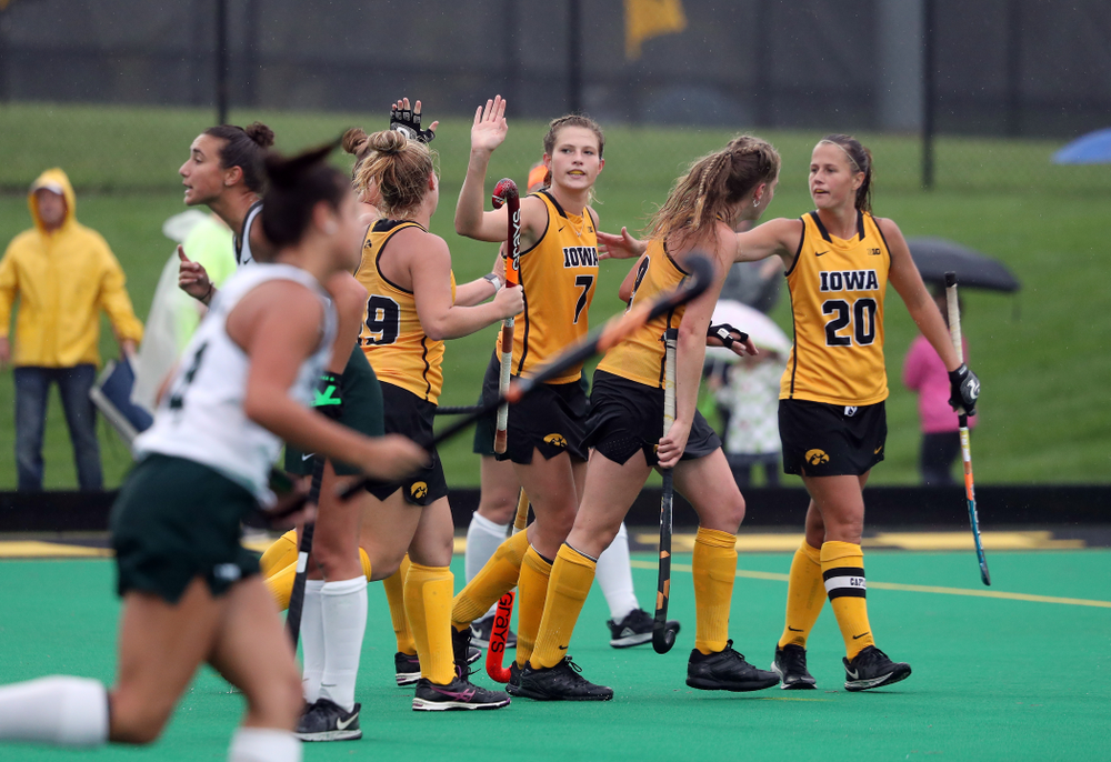 Iowa Hawkeyes Ellie Holley (7) against the Michigan State Spartans Sunday, September 29, 2019 at Grant Field. (Brian Ray/hawkeyesports.com)