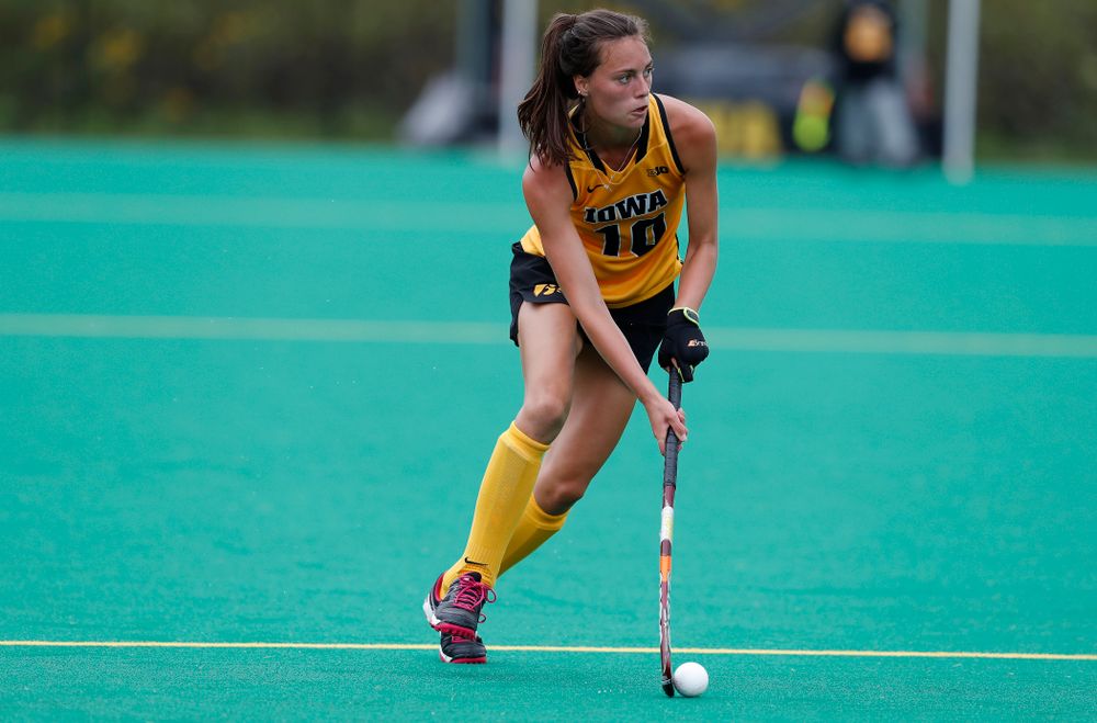 Iowa Hawkeyes Isabella Brown (10) against Ball State Sunday, September 2, 2018 at Grant Field. (Brian Ray/hawkeyesports.com)