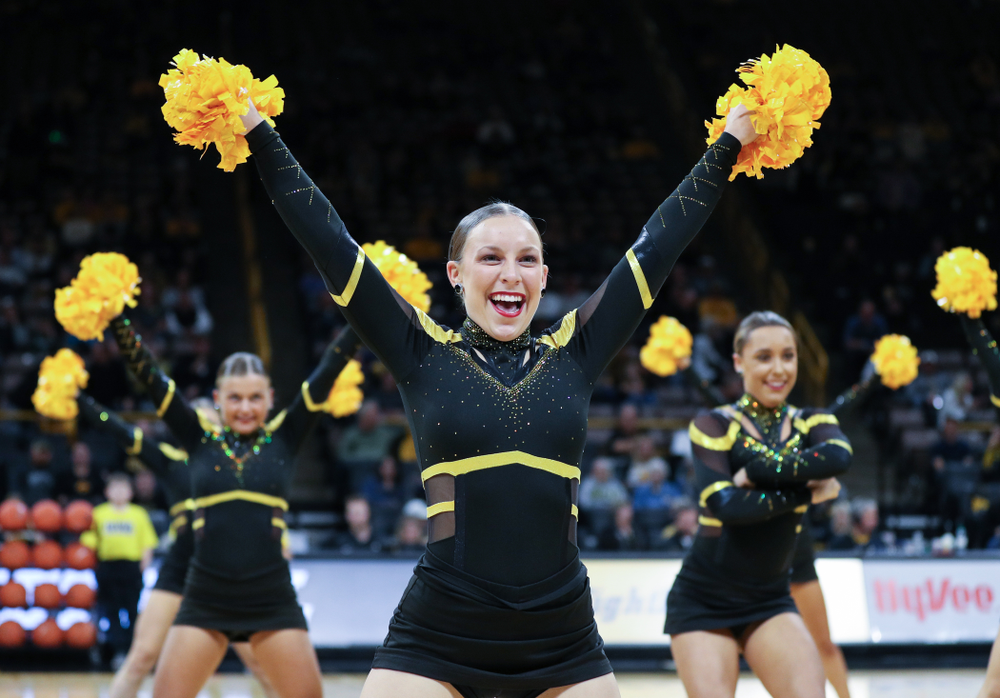 The Iowa Dance Team performs at halftime of the Iowa Hawkeyes game against North Florida Thursday, November 21, 2019 at Carver-Hawkeye Arena. (Brian Ray/hawkeyesports.com)