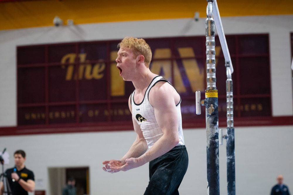 The Iowa Hawekeys against Minnesota and Penn State at the Maturi Pavilion Saturday, March 23, 2019 in Minneapolis, Minn. (C. Morgan Engel/Freelance)