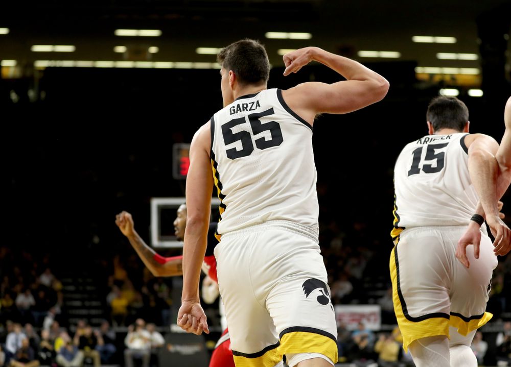 Iowa Hawkeyes forward Luka Garza (55) against the Ohio State Buckeyes Thursday, February 20, 2020 at Carver-Hawkeye Arena. (Brian Ray/hawkeyesports.com)