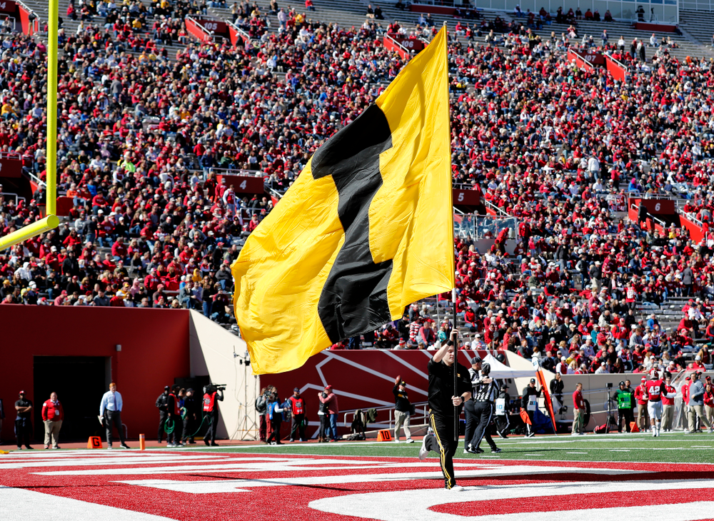 The Iowa Spirit Squad against the Indiana Hoosiers Saturday, October 13, 2018 at Memorial Stadium, in Bloomington, Ind. (Brian Ray/hawkeyesports.com)