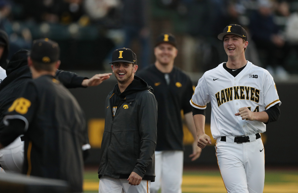 Iowa Hawkeyes infielder Mitchell Boe (4) against the Michigan State Spartans Friday, May 10, 2019 at Duane Banks Field. (Brian Ray/hawkeyesports.com)