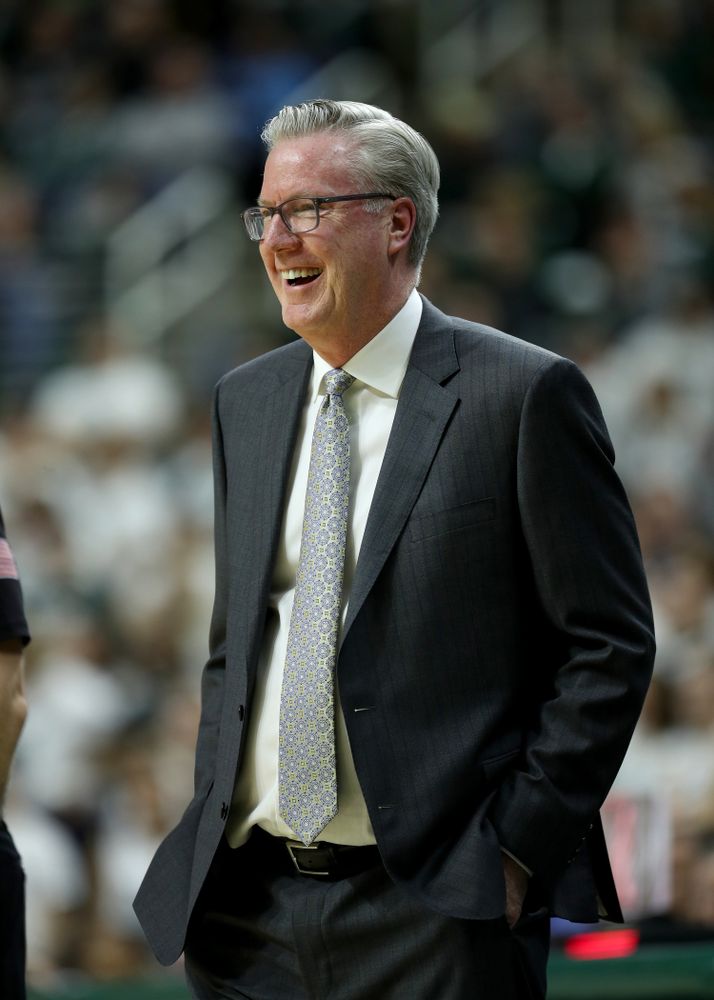 Iowa Hawkeyes head coach Fran McCaffery against Michigan State Tuesday, February 25, 2020 at the Breslin Center in East Lansing, MI. (Brian Ray/hawkeyesports.com)