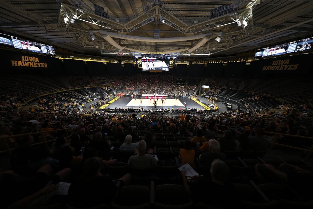 The Iowa Hawkeyes against the Iowa State Cyclones Saturday, September 21, 2019 at Carver-Hawkeye Arena. (Brian Ray/hawkeyesports.com)
