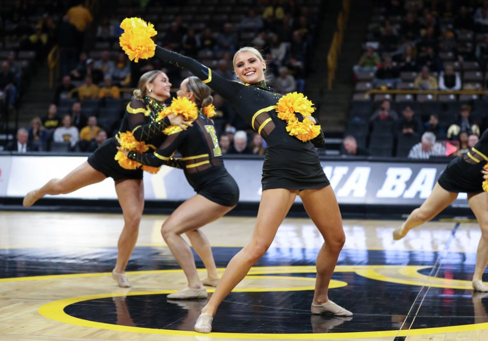 The Iowa Dance Team performs at halftime of the Iowa Hawkeyes game against North Florida Thursday, November 21, 2019 at Carver-Hawkeye Arena. (Brian Ray/hawkeyesports.com)