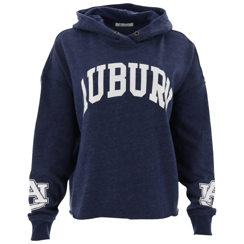 Auburn Tigers 47 Brand Women's Olivia Cut Off Hoodie Navy ...