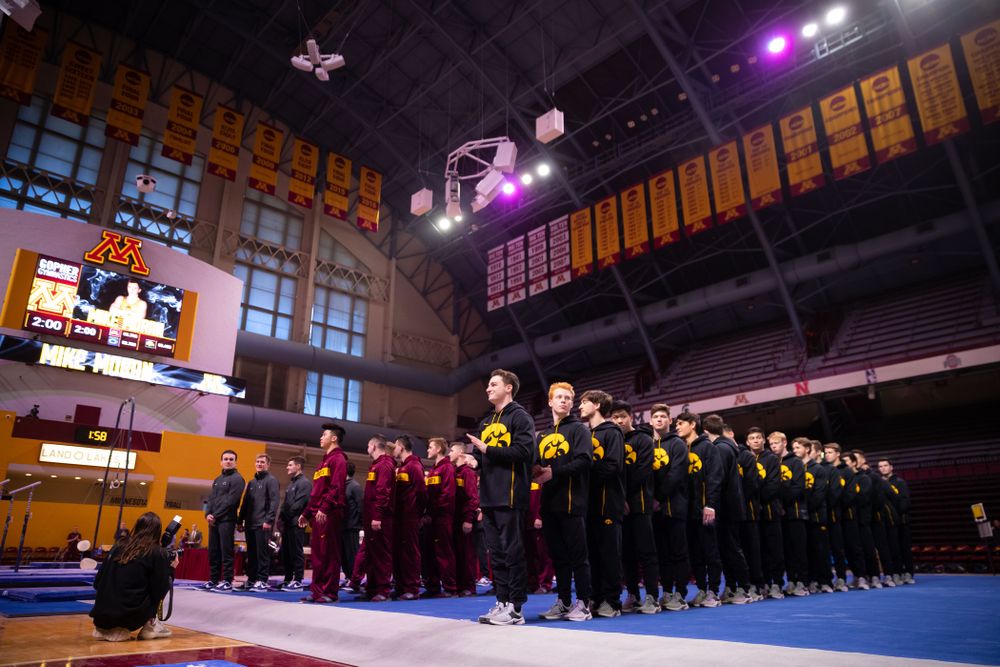 The Iowa Hawekeys against Minnesota and Penn State at the Maturi Pavilion Saturday, March 23, 2019 in Minneapolis, Minn. (C. Morgan Engel/Freelance)