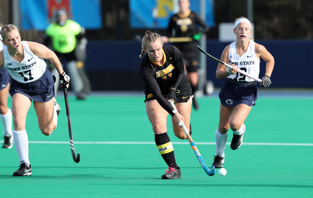 Iowa Hawkeyes Katie Birch (11) against Penn State in the 2019 Big Ten Field Hockey Tournament Championship Game Sunday, November 10, 2019 in State College. (Brian Ray/hawkeyesports.com)
