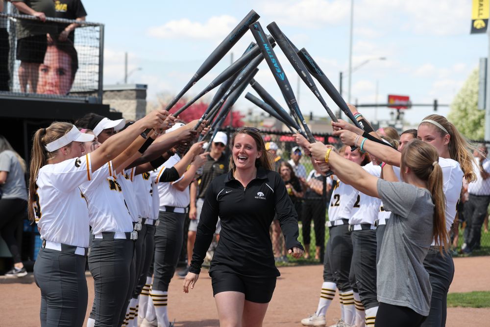 Graduate Assistant Athletic Trainer Haley Simmons during senior day festivities following their game against the Ohio State Buckeyes Sunday, May 5, 2019 at Pearl Field. (Brian Ray/hawkeyesports.com)ic