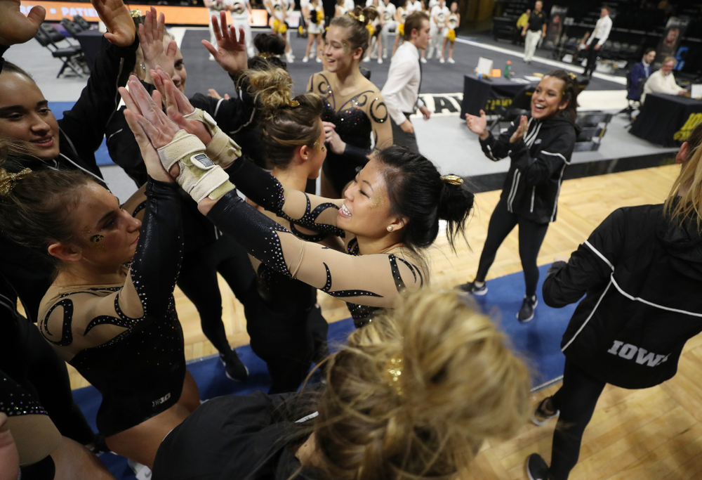 Iowa's Misty-Jade Carlson competes on the vault during their meet against Southeast Missouri State Friday, January 11, 2019 at Carver-Hawkeye Arena. (Brian Ray/hawkeyesports.com)